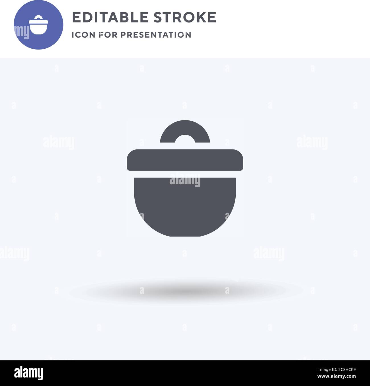 Crucible icon vector, filled flat sign, solid pictogram isolated on ...