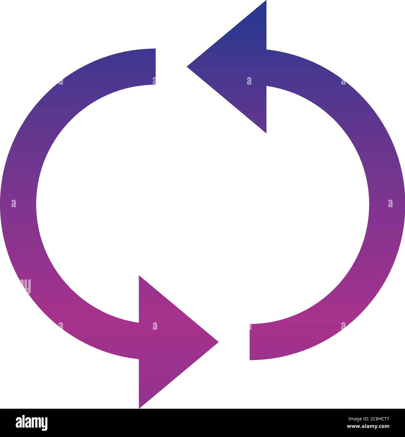 arrows icon shape pointer reload progress gradient style vector ...