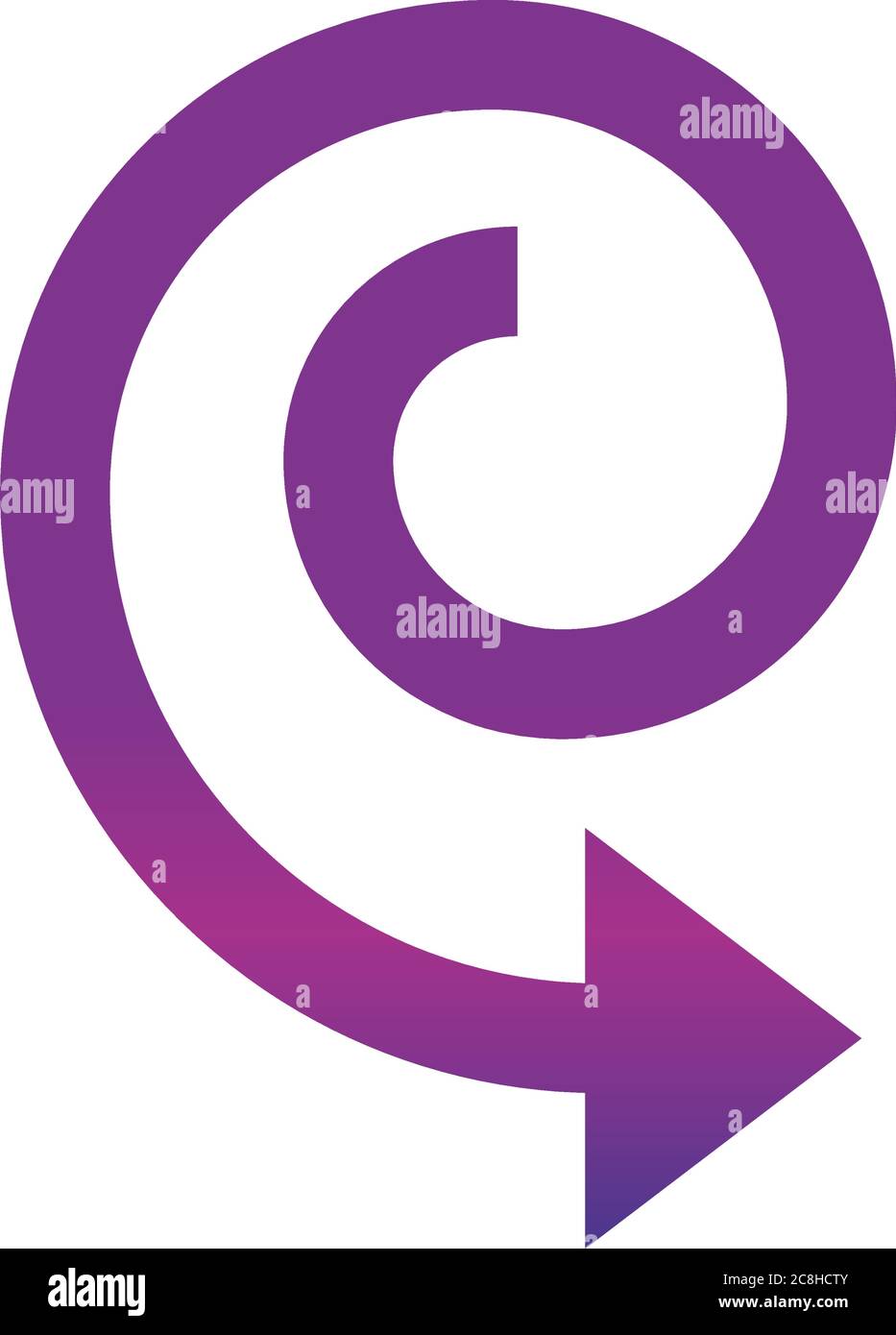 spiral arrow creativity design gradient style icon vector illustration ...