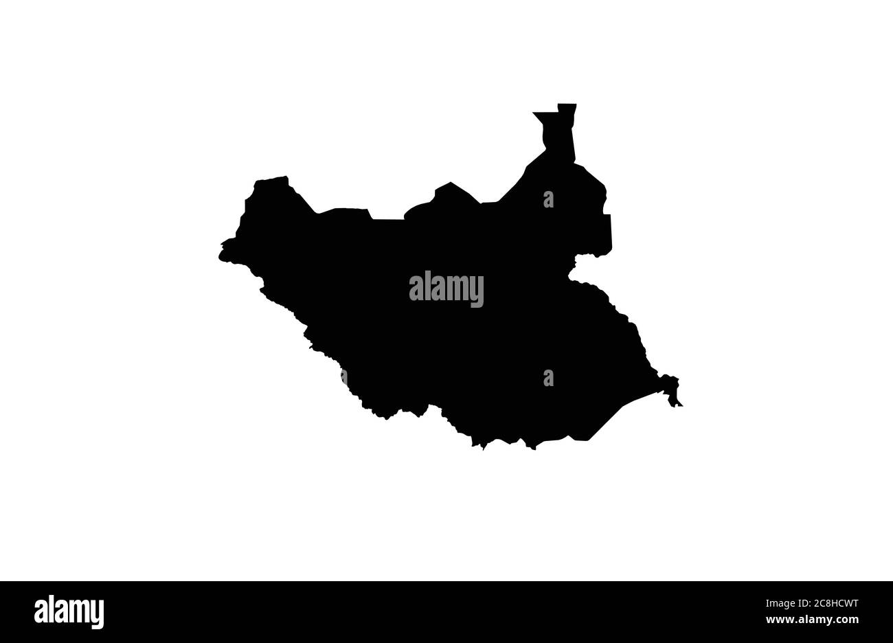 South Sudan map outline vector illustration Stock Vector Image & Art ...