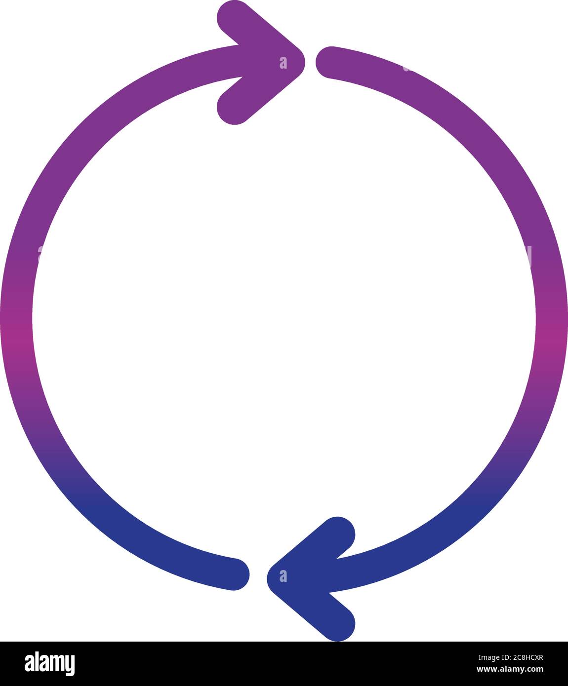 arrows icon shape pointer reload gradient style vector illustration ...