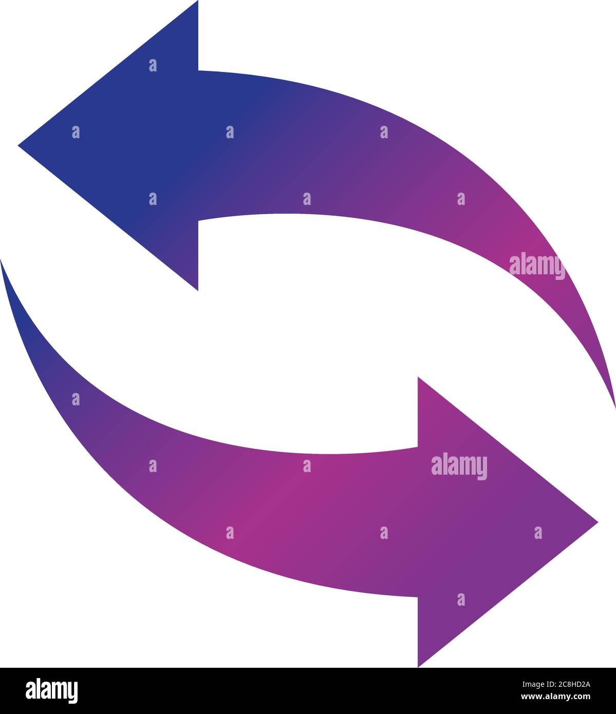 arrows icon shape pointer reload progress gradient style vector ...