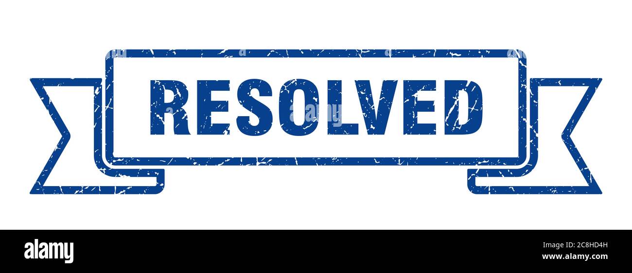 resolved ribbon sign. resolved vintage retro band Stock Vector Image ...