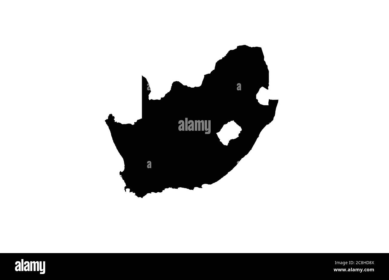 South Africa map outline vector illustration Stock Vector