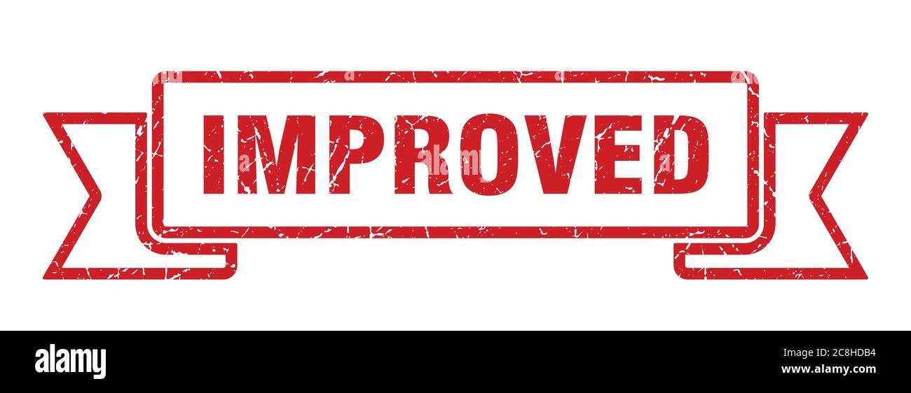 Improved Ribbon improved ribbon sign. improved vintage retro band Stock Vector Image ...