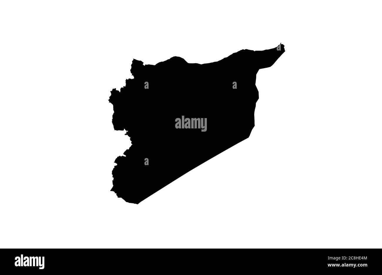 Syria map outline vector illustration Stock Vector