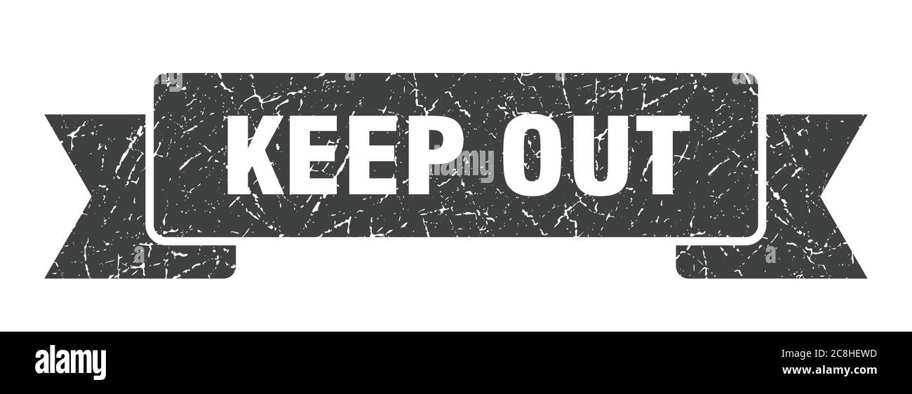 keep out ribbon sign. keep out vintage retro band Stock Vector Image ...