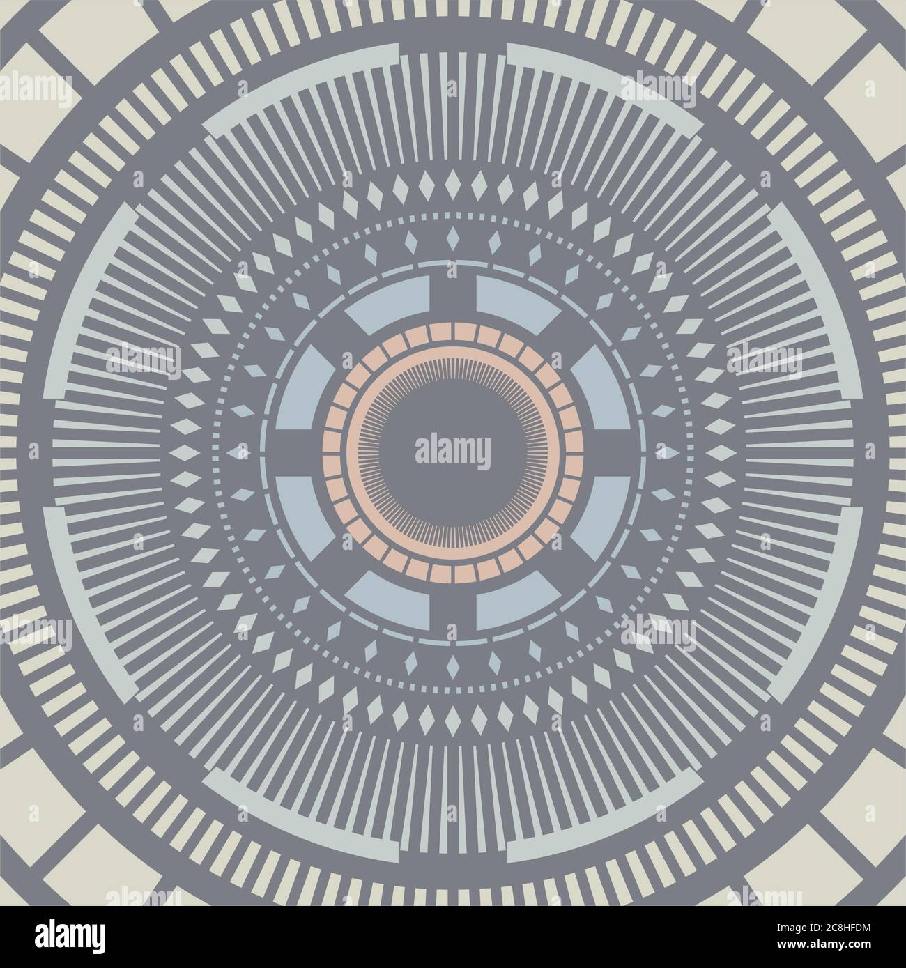 Imaginative round lines background Stock Vector