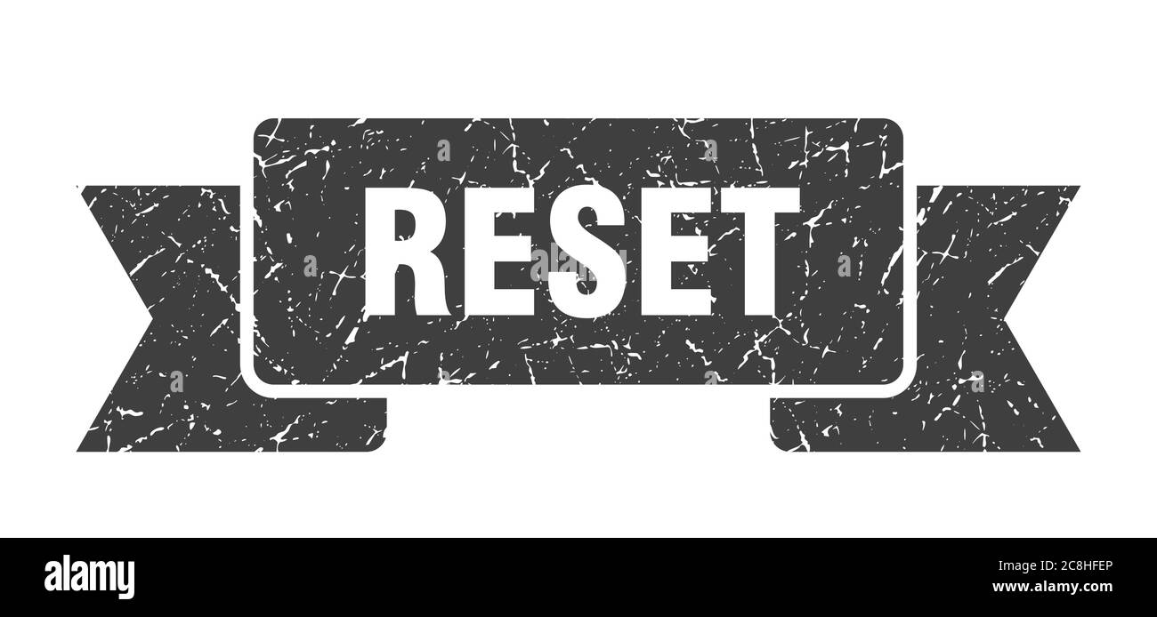 reset ribbon sign. reset vintage retro band Stock Vector Image & Art ...