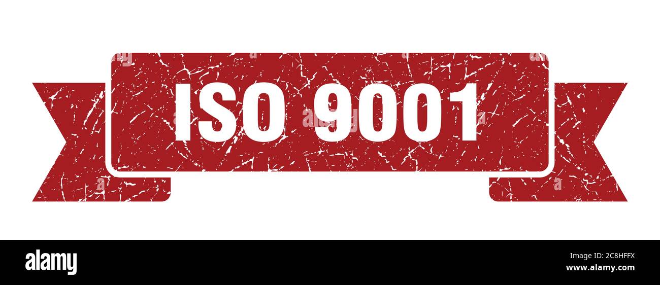 iso 9001 ribbon sign. iso 9001 vintage retro band Stock Vector Image ...