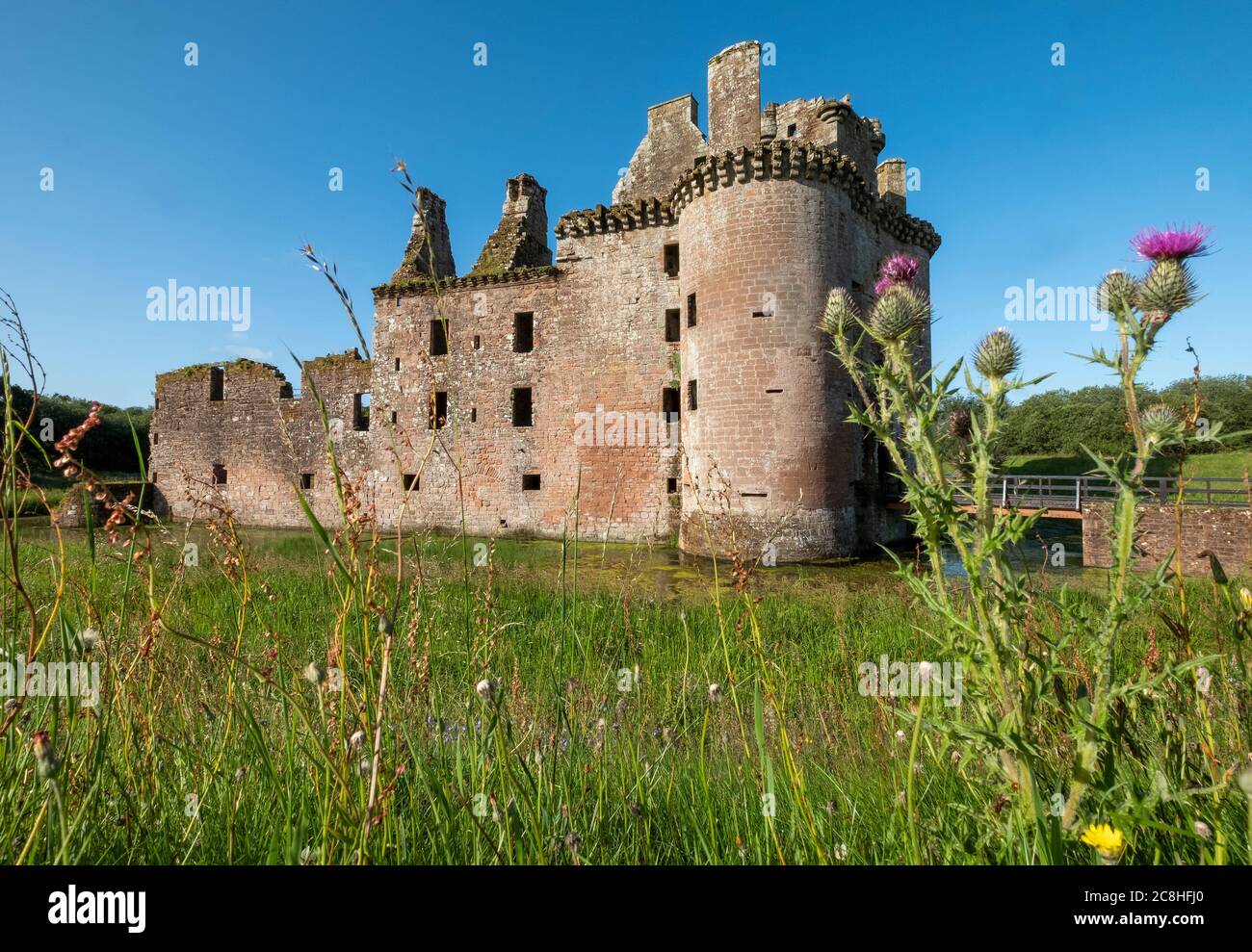 Caerlaverock Castle, Dumfries & Galloway, Scotland. Stock Photo