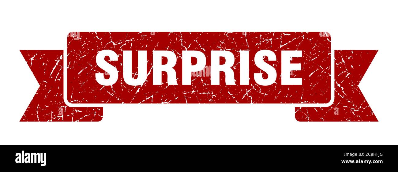 Surprose Signs surprise ribbon sign. surprise vintage retro band Stock Vector Image ...
