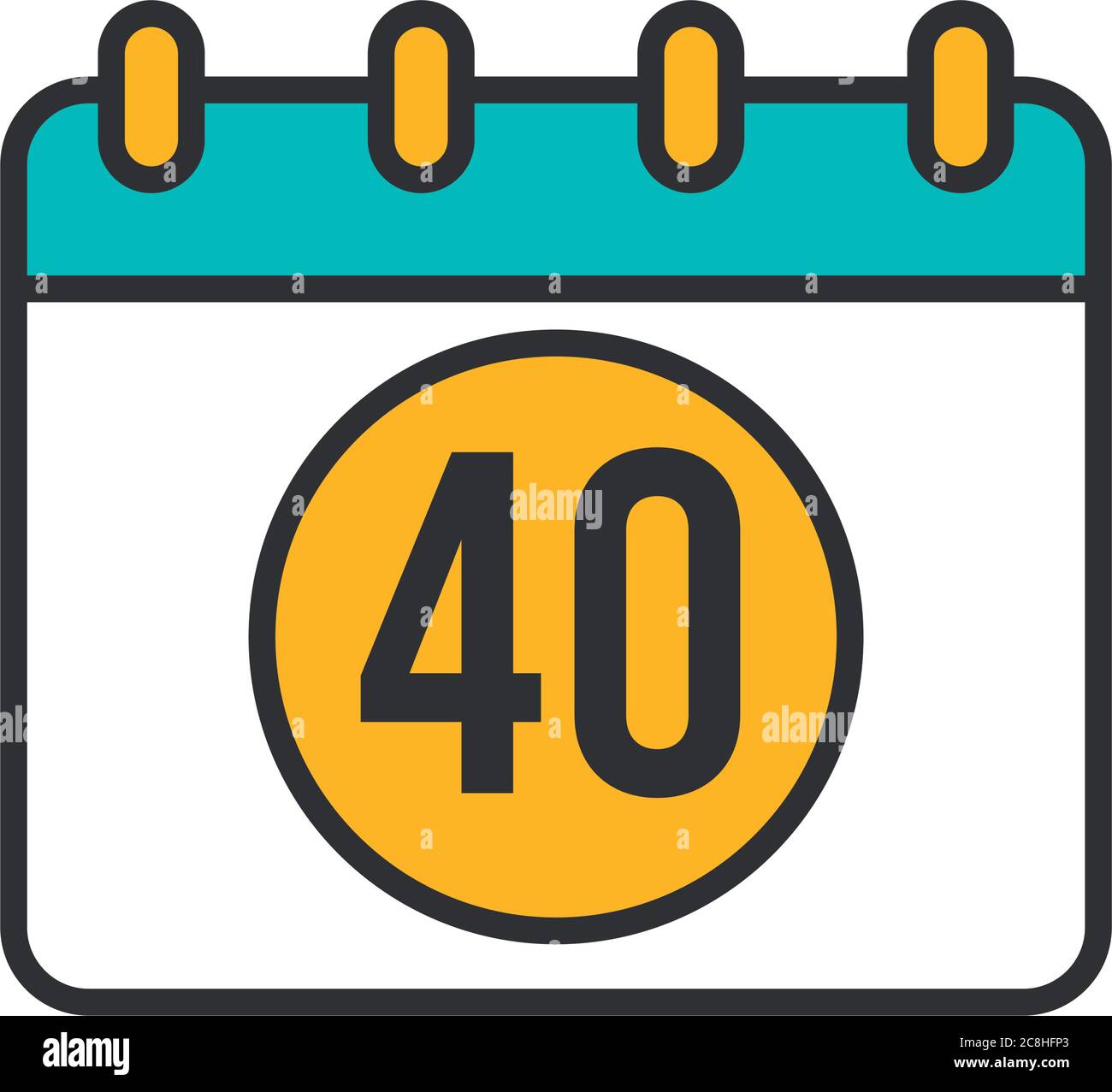 calendar reminder line and fill style icon vector illustration design ...