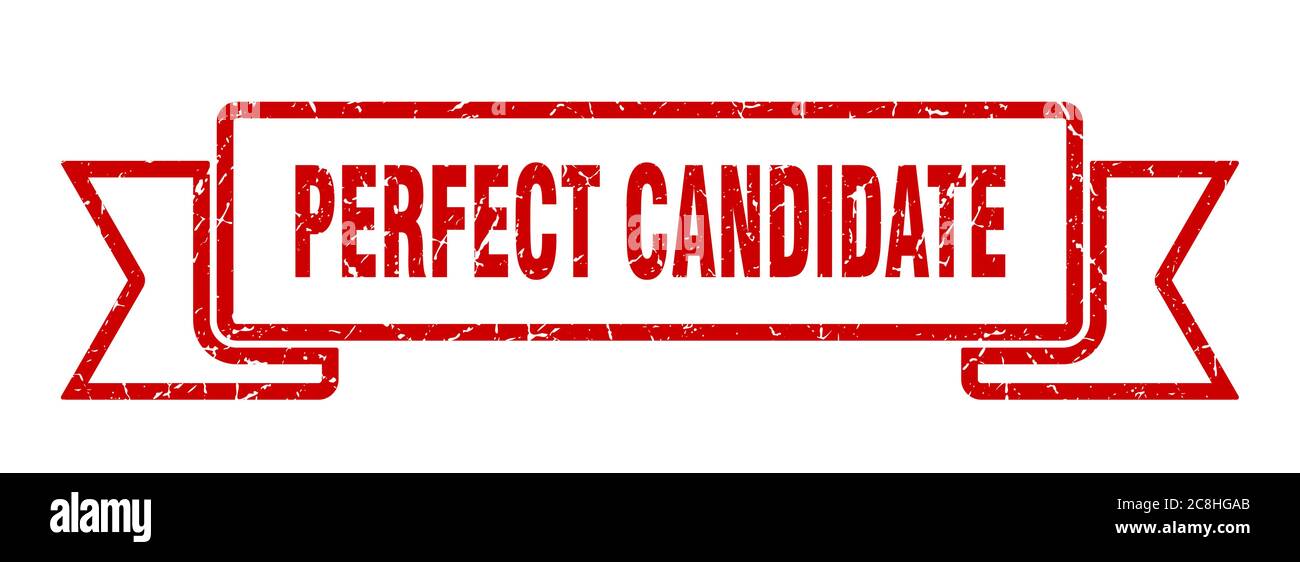 perfect candidate ribbon sign. perfect candidate vintage retro band ...