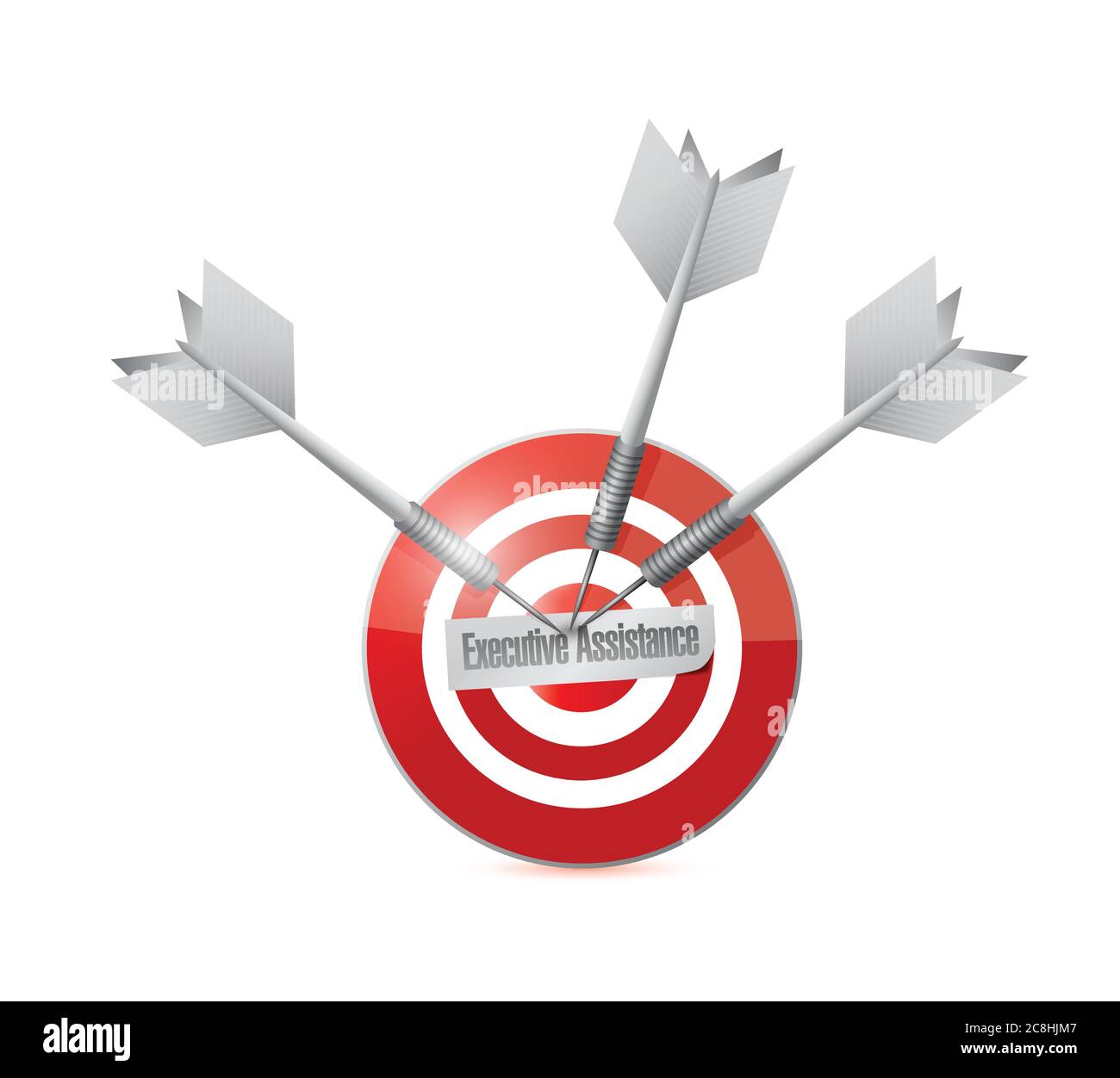 Executive assistance target sign concept illustration design graphic Stock Vector