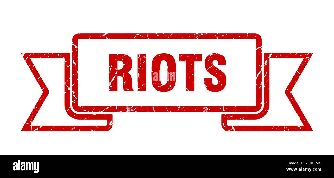 riots ribbon sign. riots vintage retro band Stock Vector Image & Art ...