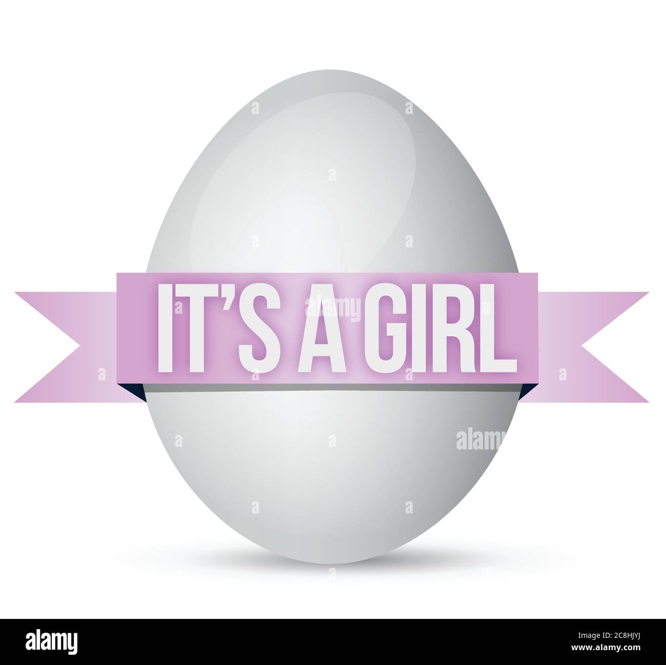 Its a girl egg illustration design over a white background Stock Vector