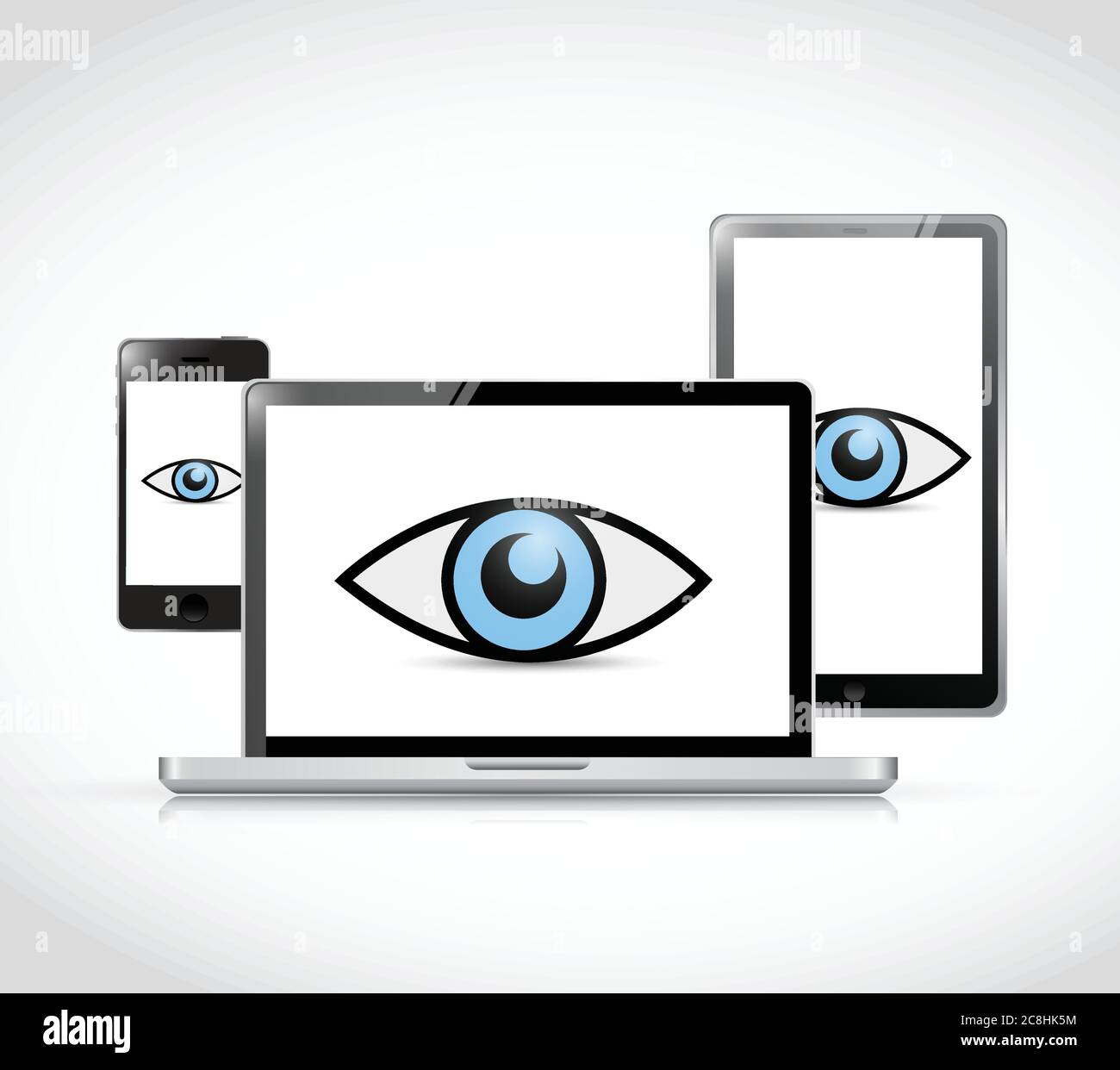 Technology security illustration design over a white background Stock Vector
