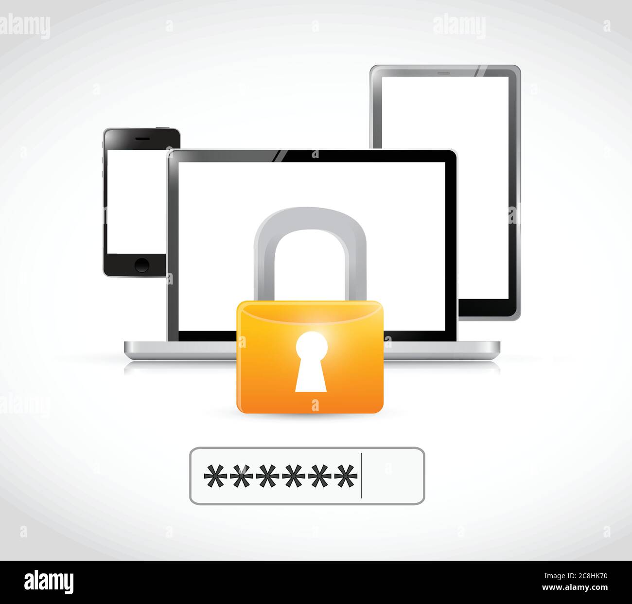 Security technology illustration design over a white background Stock Vector