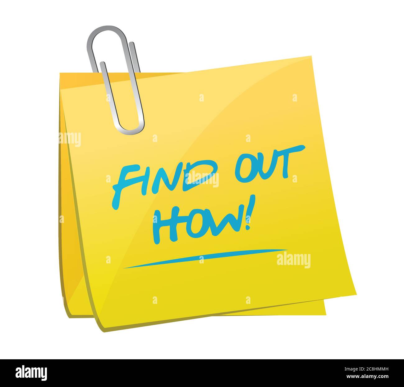 Please Find Out Find out how memo message illustration design over a white background ...