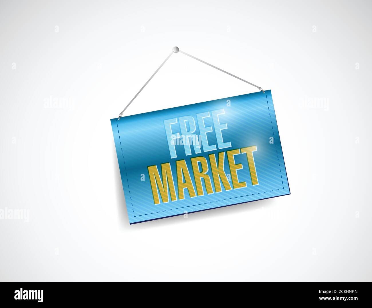 Free market memo post illustration design over a white background Stock Vector