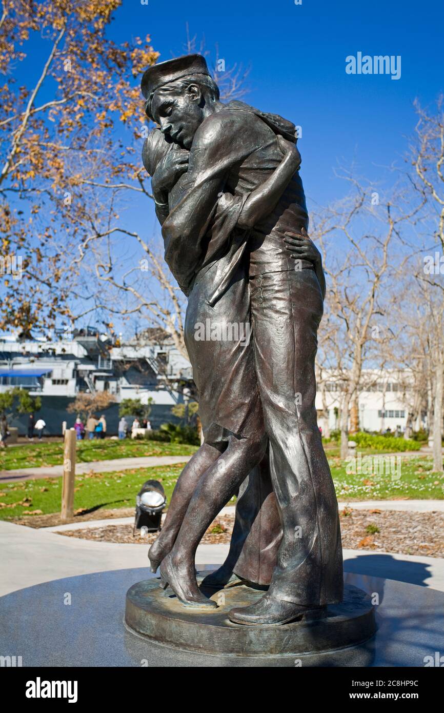 statue by Stanley Bleifeld on the Embarcadero, San Diego, California, United States