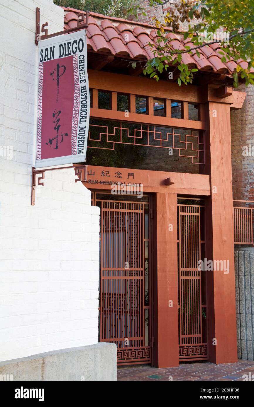 Chinese Historical Museum, Chinatown, San Diego, California, United States Stock Photo