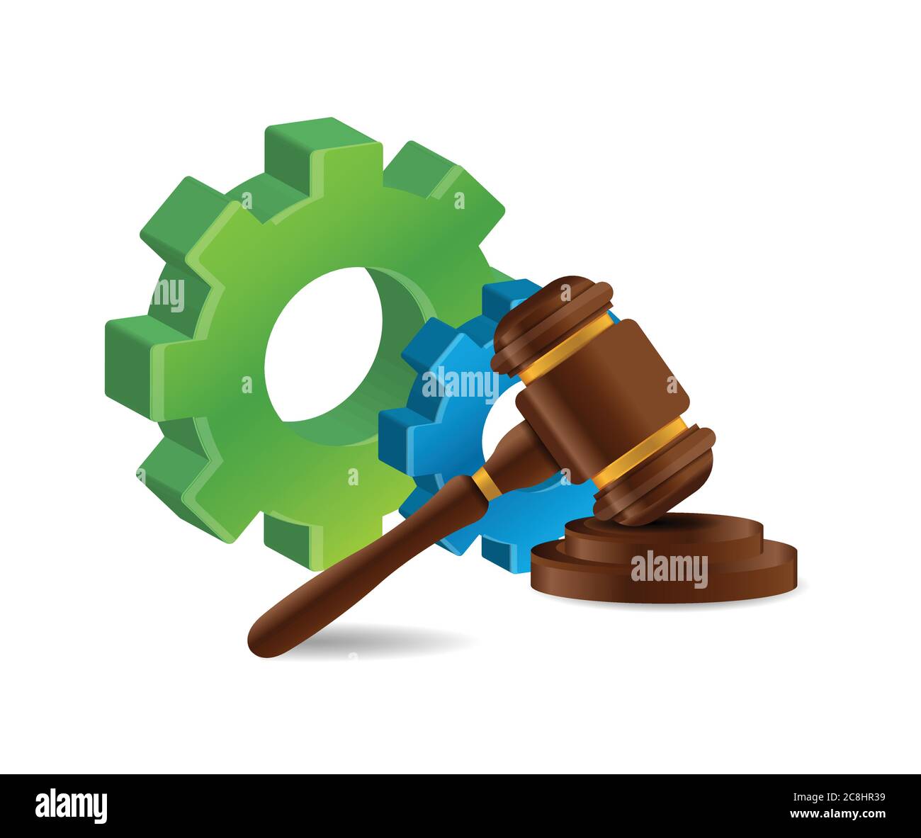 Industrial law concept illustration design over a white background Stock Vector