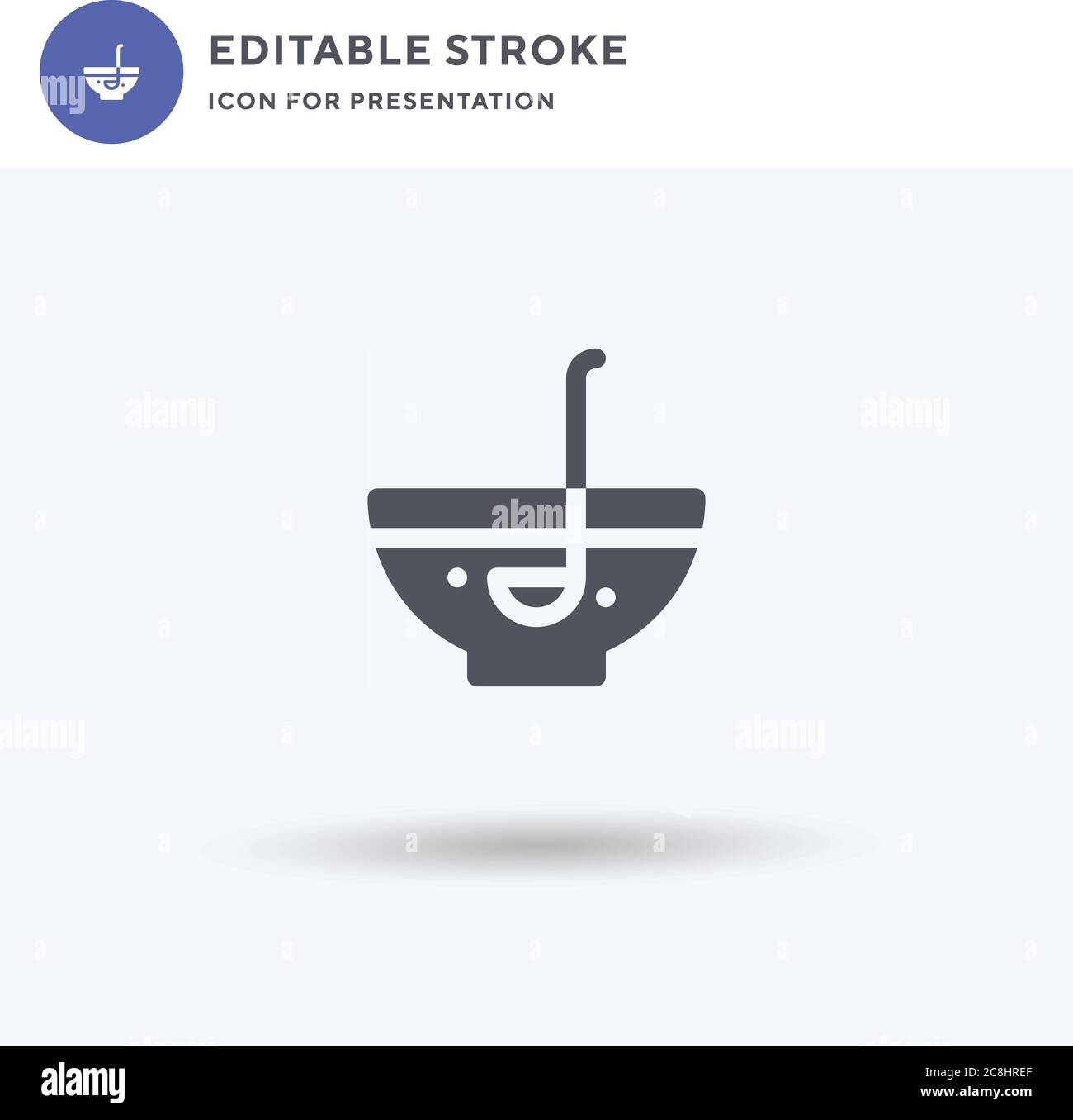 Punch Bowl icon vector, filled flat sign, solid pictogram isolated on ...