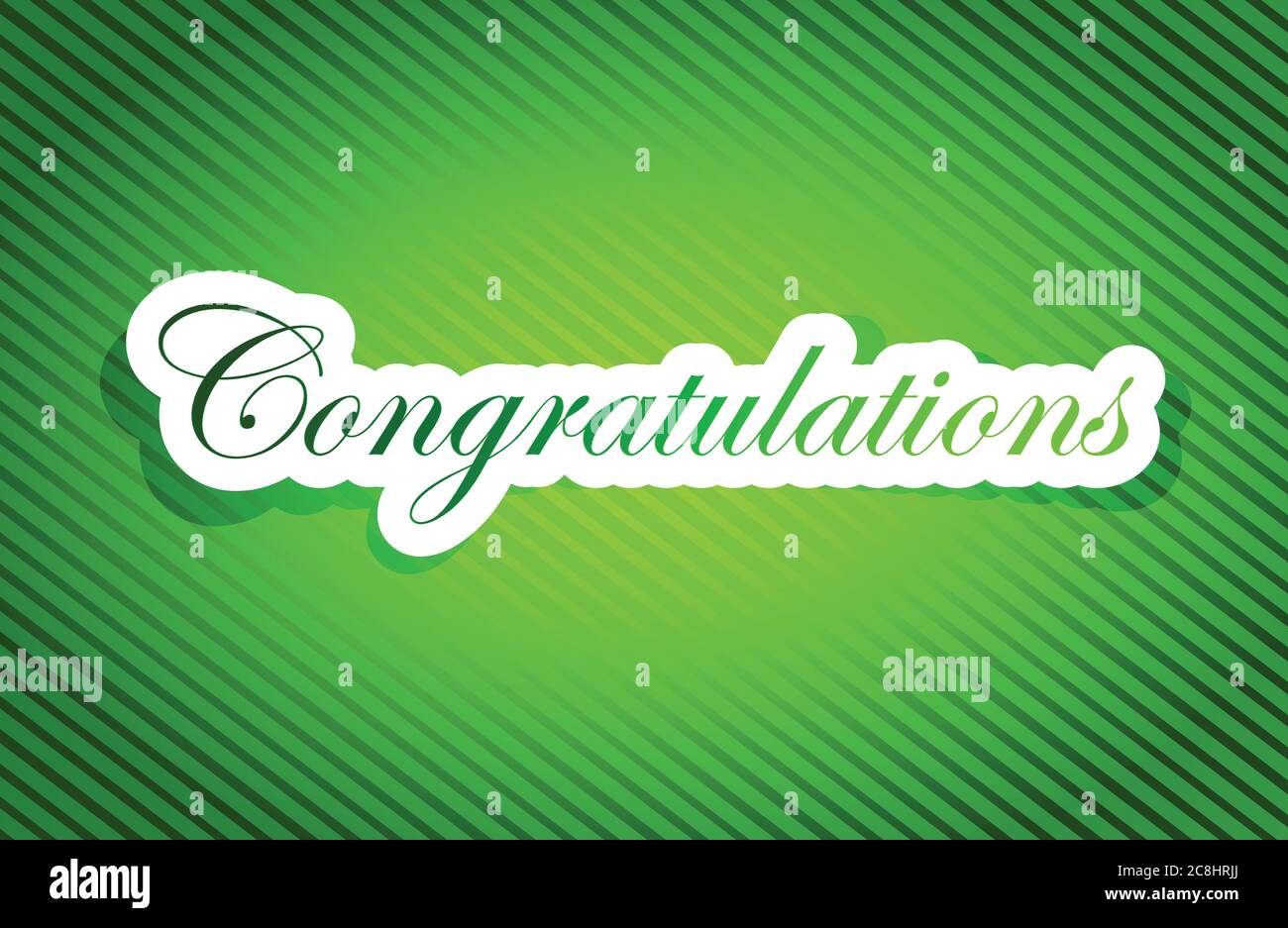 Congratulations sign card illustration design graphic over a green