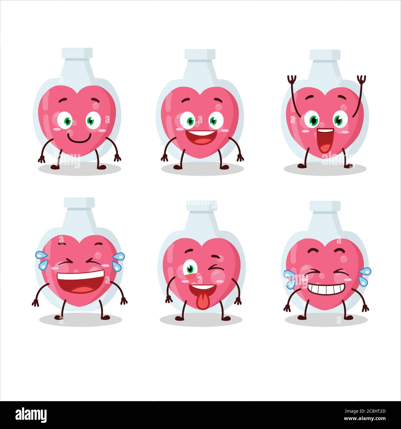 Cartoon character of love potion with smile expression Stock Vector