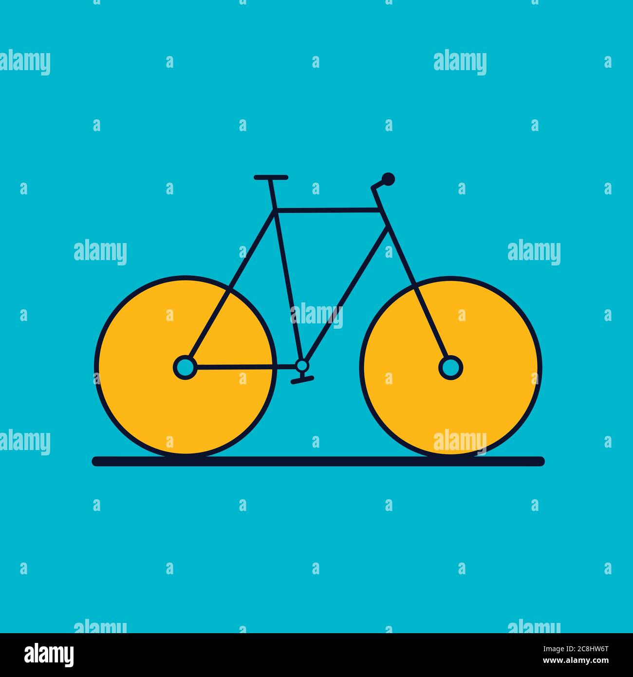 Simple bicycle logo - vector Stock Vector