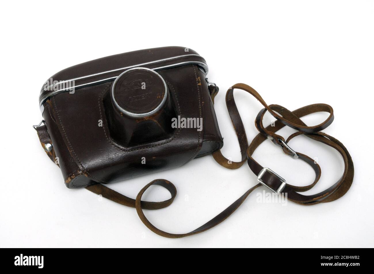 Vintage Black Camera Case w Strap Circa 1960s