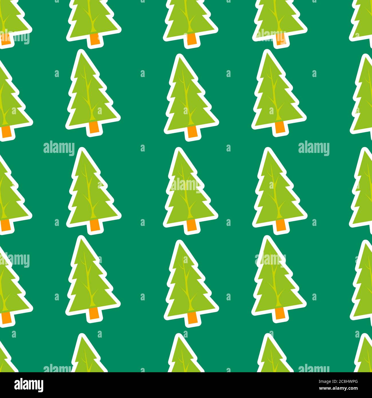 christmas tree seamless pattern vector illustration background Stock Vector