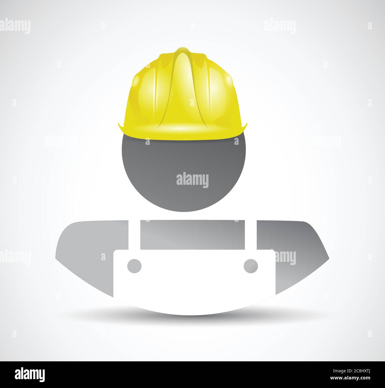 Construction worker avatar illustration design over a white background Stock Vector