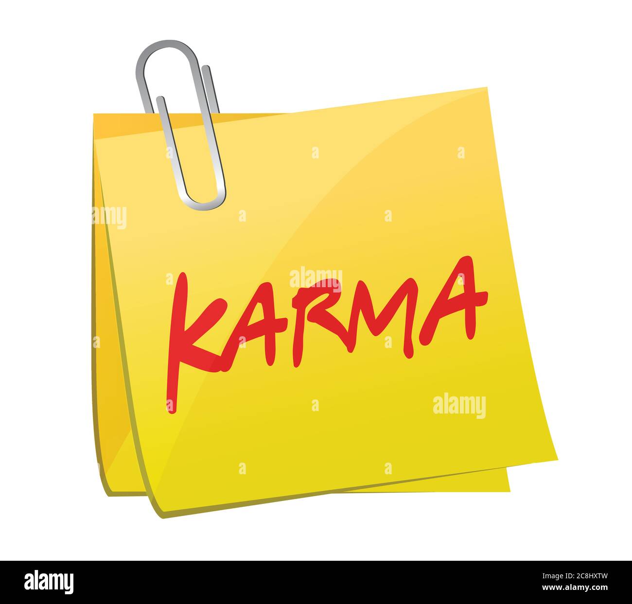 Karma message post illustration design over a white background Stock Vector