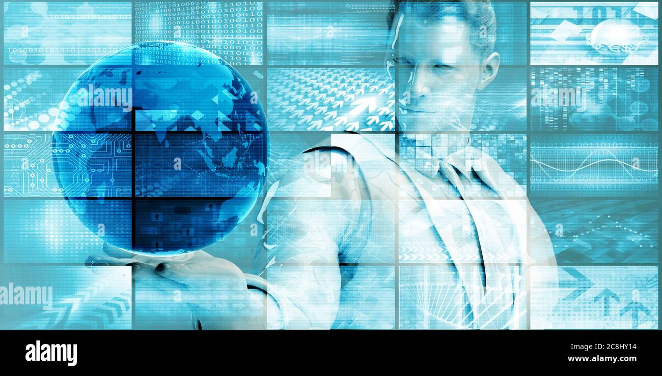 Global Business and Strategy Through Leadership Art Stock Photo - Alamy