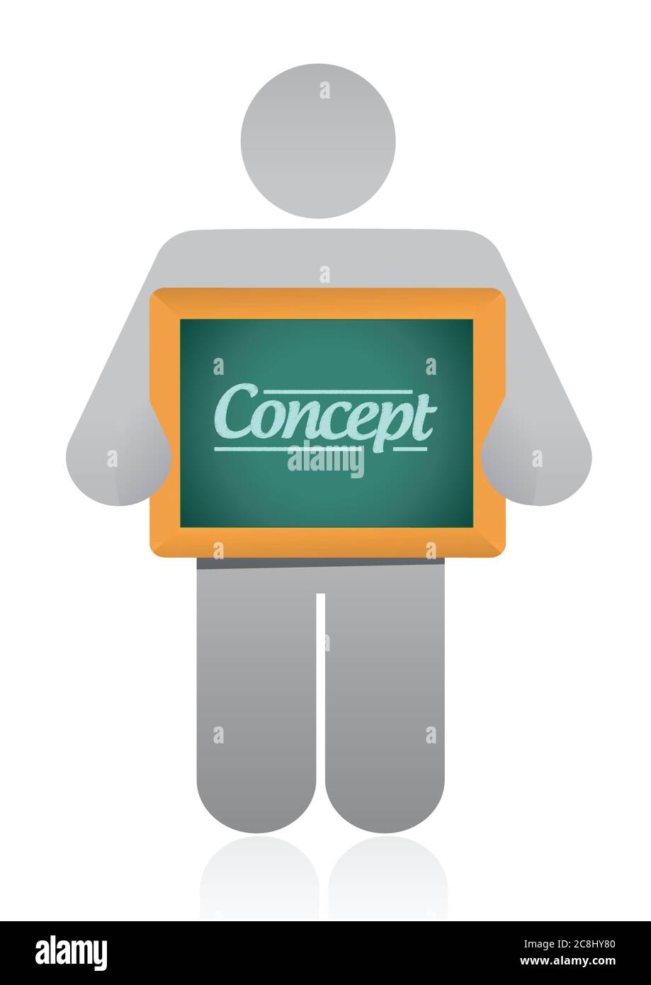 Icon holding a concept message illustration design over a white background Stock Vector