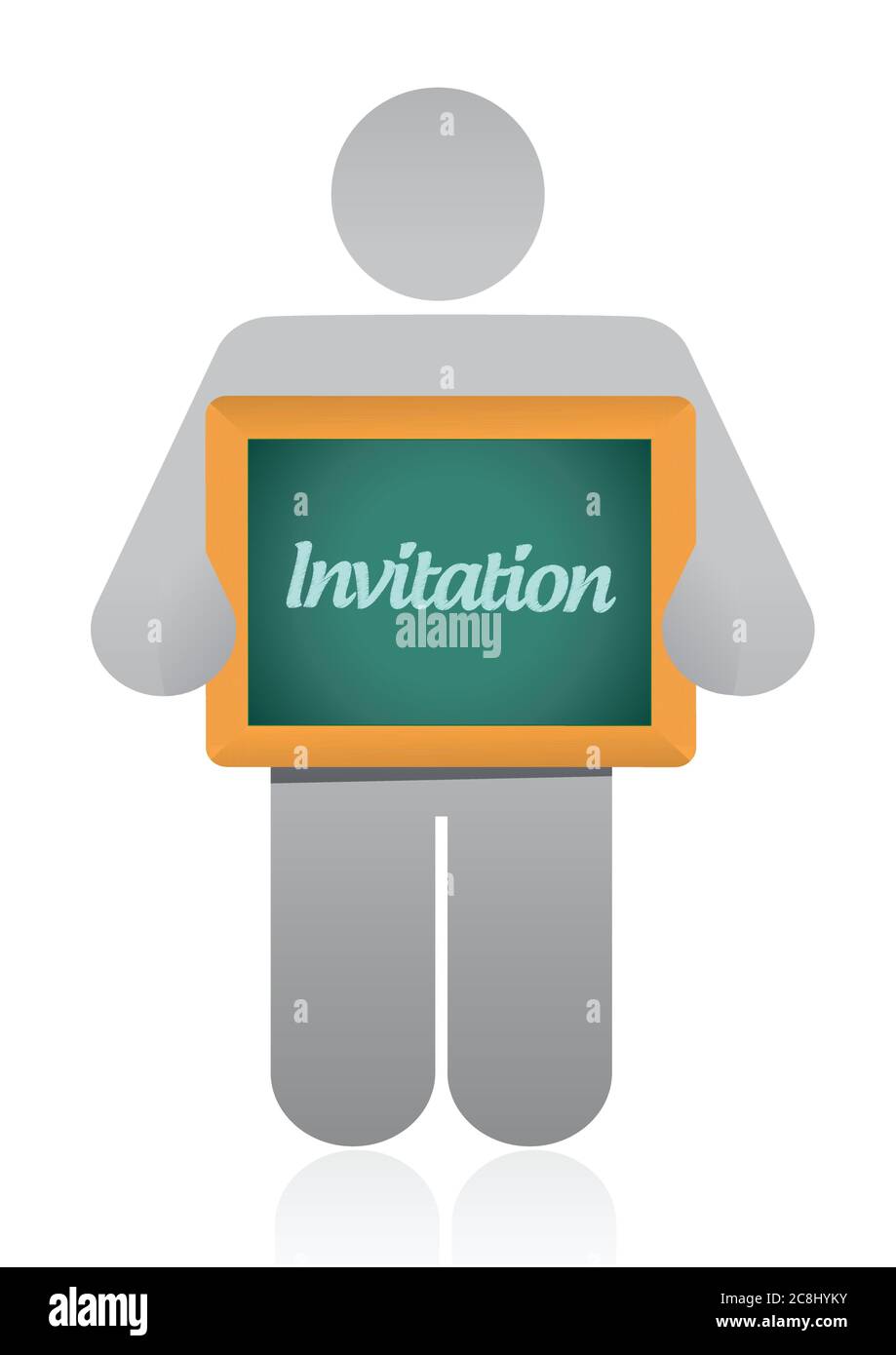 Invite Message Images Invitation sign message illustration design over a white background ...