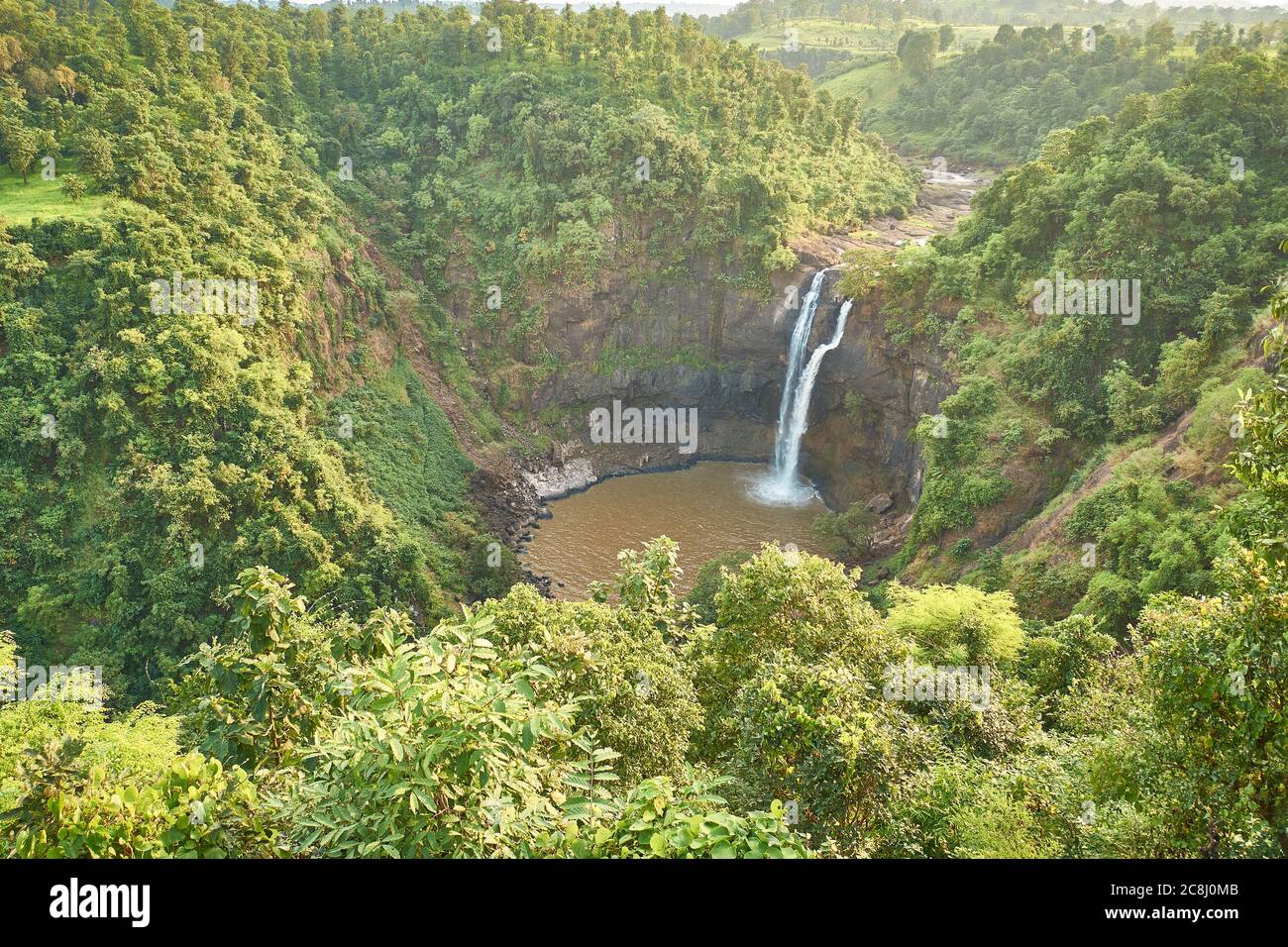 The Dabhosa Falls in Maharashtra, India, fall ovber 900 feet. Stock Photo