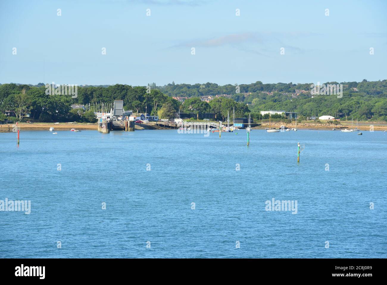 The approach to the Ferry dock at the Isle of Wight Stock Photo - Alamy