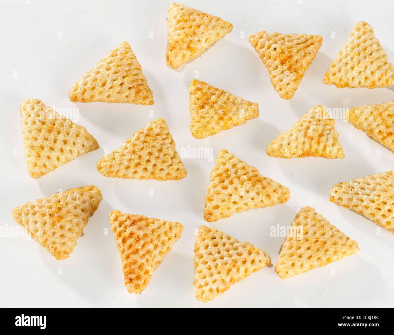 Triangle shape Fryums Papad is a crunchy Snack Pellets, tri angle corn