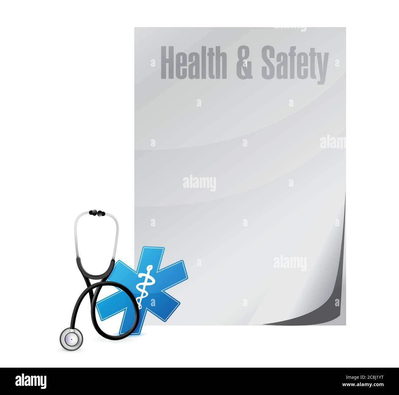 Healthy and safety medical illustration design over a white background Stock Vector