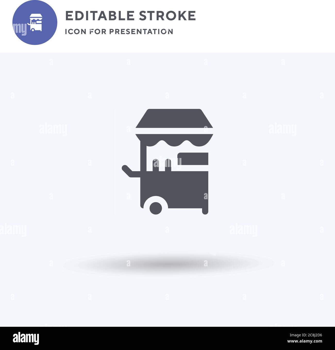 Food Stand icon vector, filled flat sign, solid pictogram isolated on