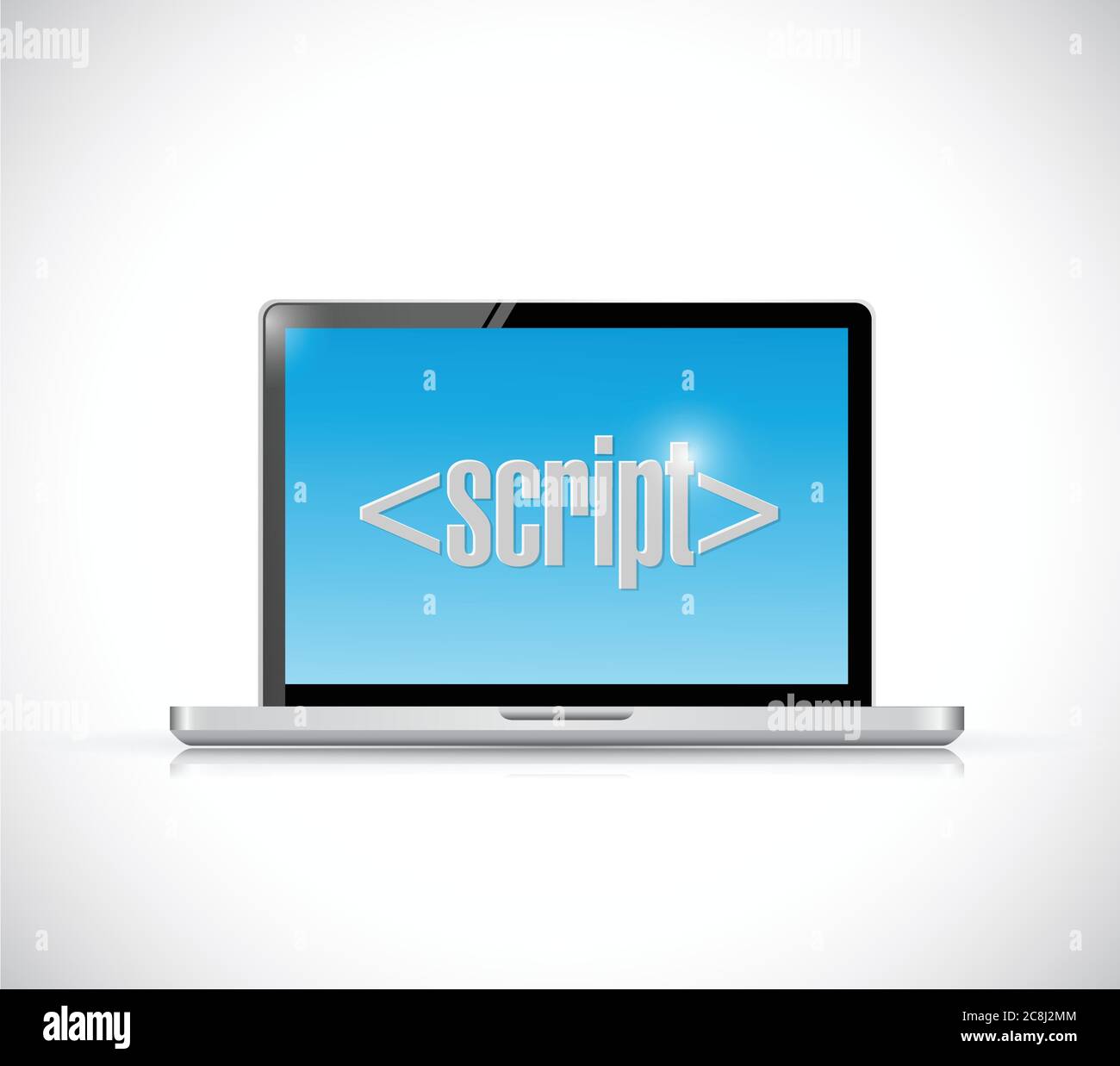 Computer script sign illustration design over a white background Stock ...