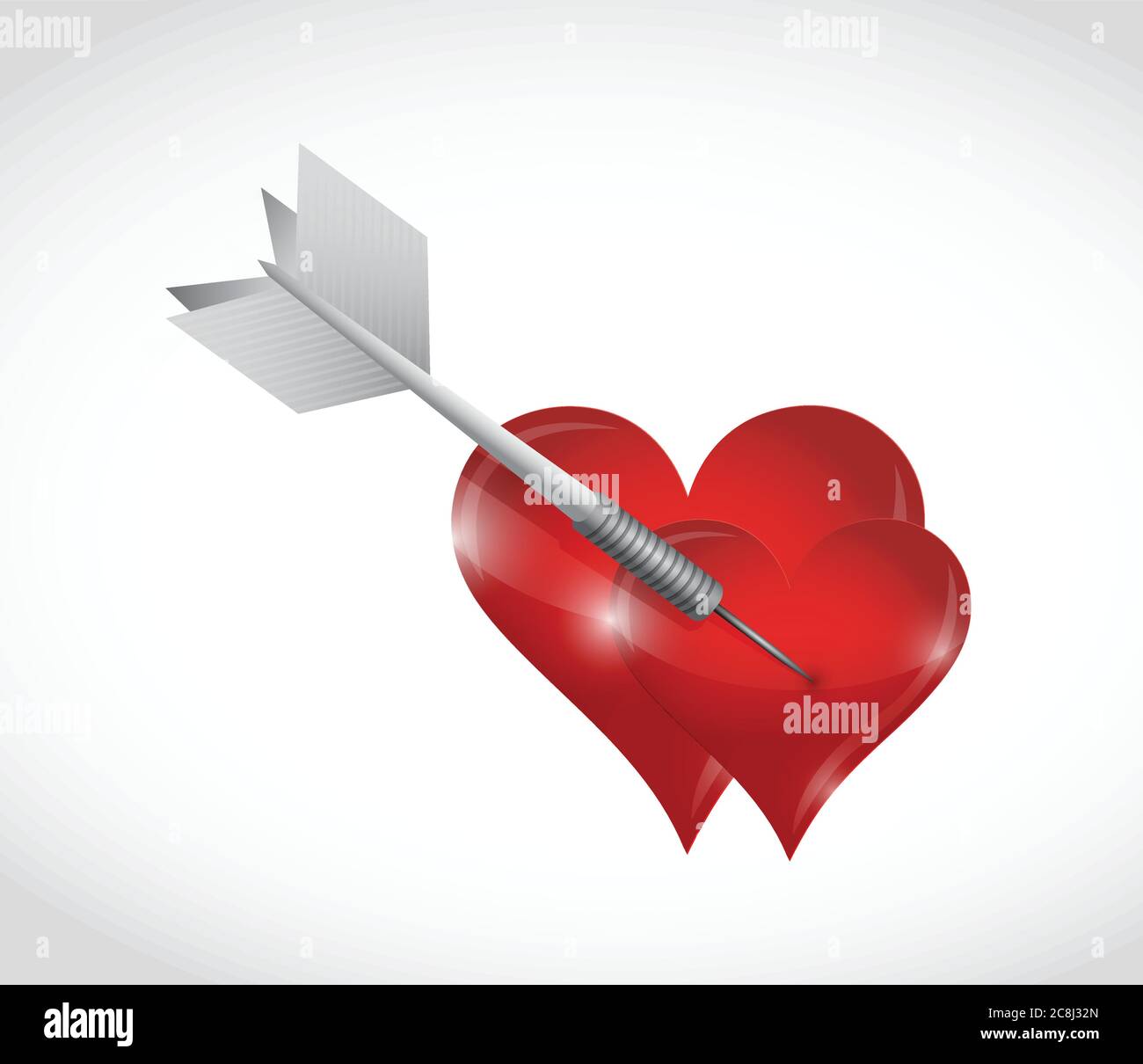 Couple in love. dart concept illustration design over a white