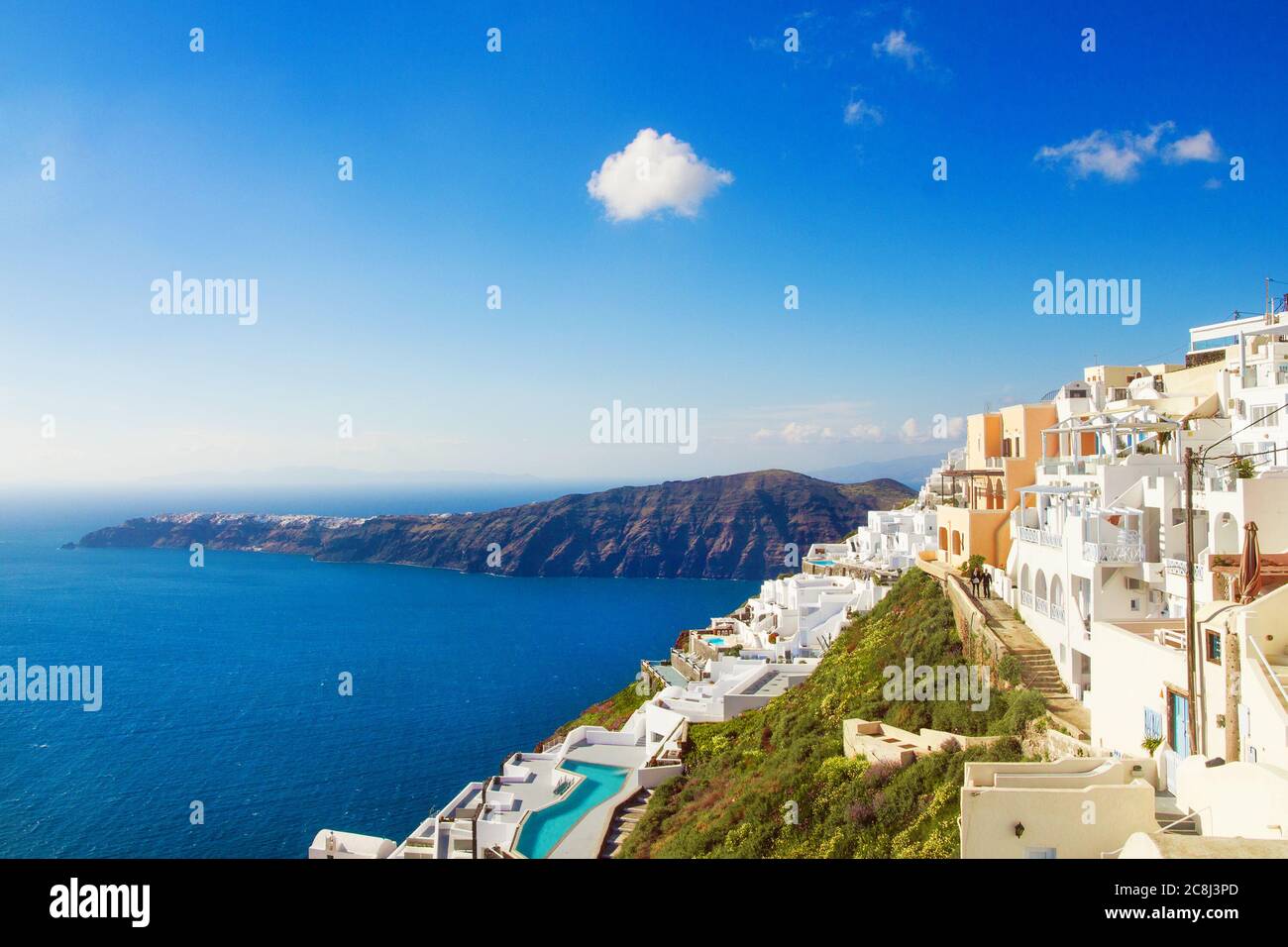 Luxury houses in Imerovigli, Santorini Stock Photo - Alamy