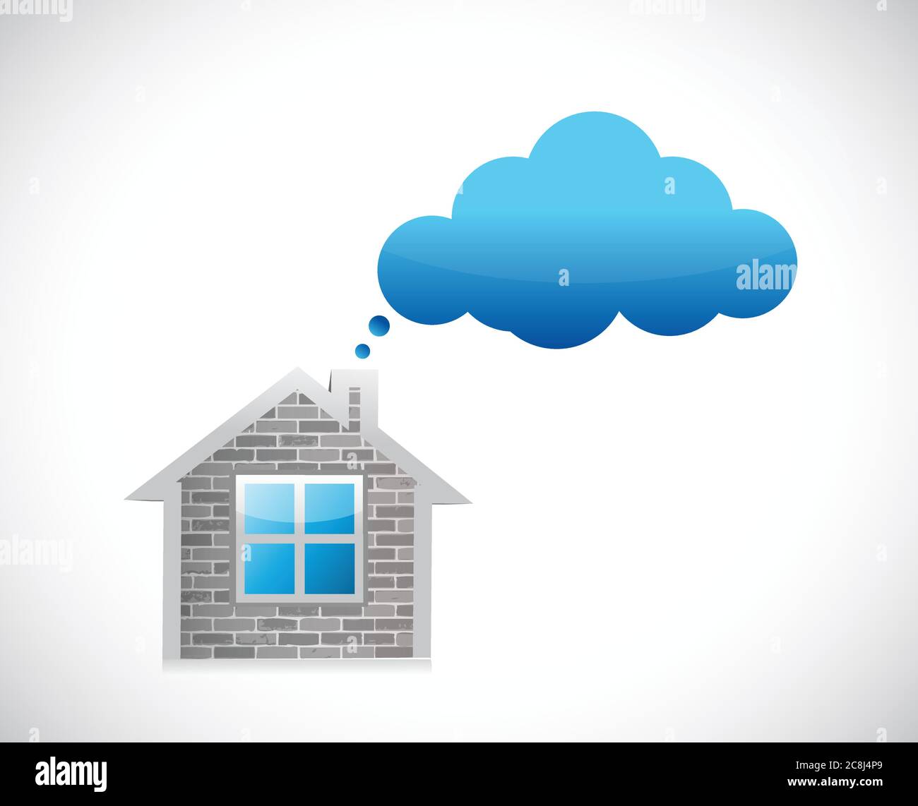 Home and dream cloud illustration design over a white background Stock ...