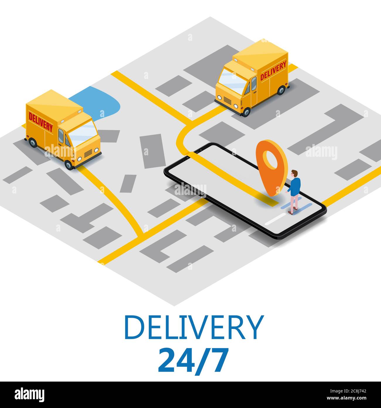 Is Truck Map App Free at Johnny - Isometry Express Cargo Delivery Route Navigation Map Of The City Smartphone Van Delivery Point Truck Vector Gps Navigation App Delivery Route Of 2C8J742 
