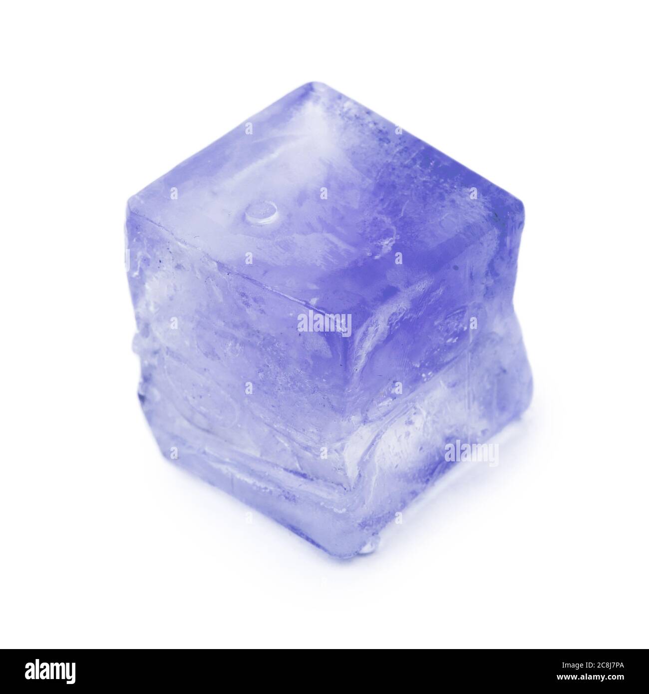 One ice qube isolated over white background Stock Photo